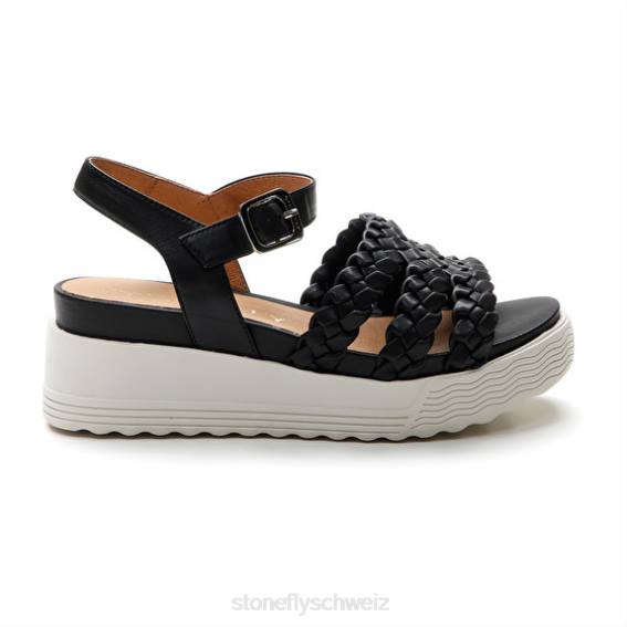 CH Stonefly Frauen parky 16 geprägtes s/nappa lth Sandalen Schwarz R4R0211