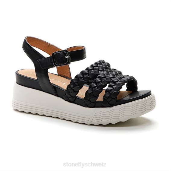 CH Stonefly Frauen parky 16 geprägtes s/nappa lth Sandalen Schwarz R4R0211