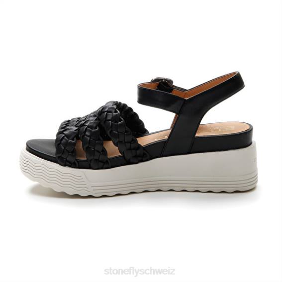 CH Stonefly Frauen parky 16 geprägtes s/nappa lth Sandalen Schwarz R4R0211