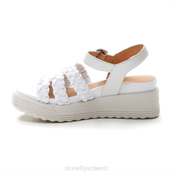 CH Stonefly Frauen parky 16 geprägtes s/nappa lth Sandalen Weiss R4R0213