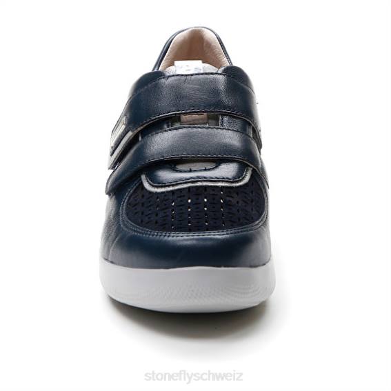 CH Stonefly Frauen paseo iv 26 Nappaleder/Velours Schuhe Dunkelblau R4R0109