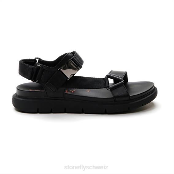 CH Stonefly Männer Hydra 8 Kalbsleder/Textil Sandalen Schwarz R4R0359