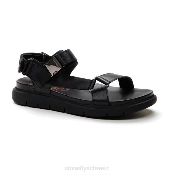 CH Stonefly Männer Hydra 8 Kalbsleder/Textil Sandalen Schwarz R4R0359