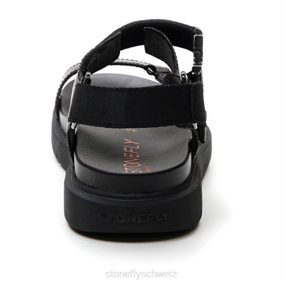CH Stonefly Männer Hydra 8 Kalbsleder/Textil Sandalen Schwarz R4R0359