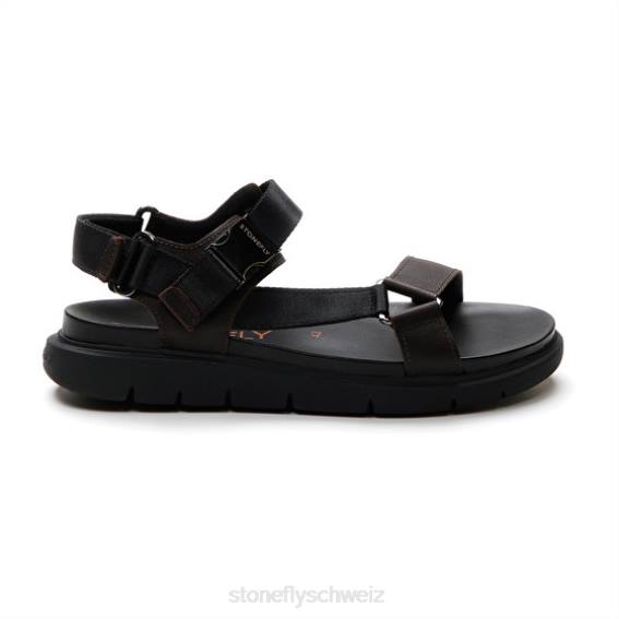 CH Stonefly Männer Hydra 8 Kalbsleder/Textil Sandalen Schwarz R4R0362