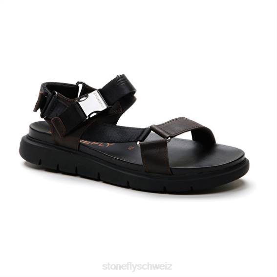 CH Stonefly Männer Hydra 8 Kalbsleder/Textil Sandalen Schwarz R4R0362