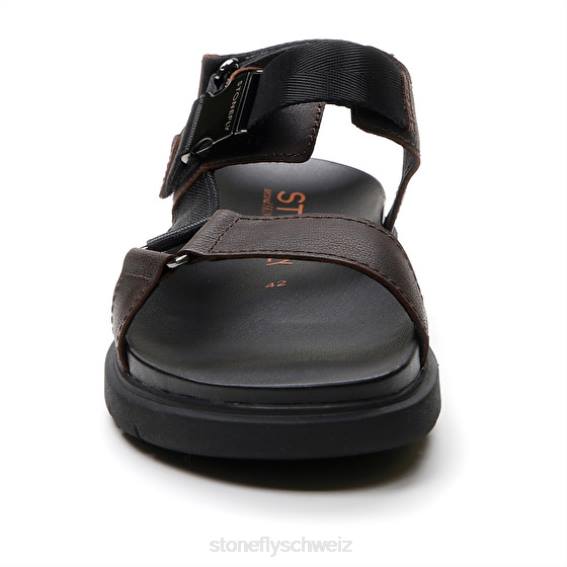 CH Stonefly Männer Hydra 8 Kalbsleder/Textil Sandalen Schwarz R4R0362