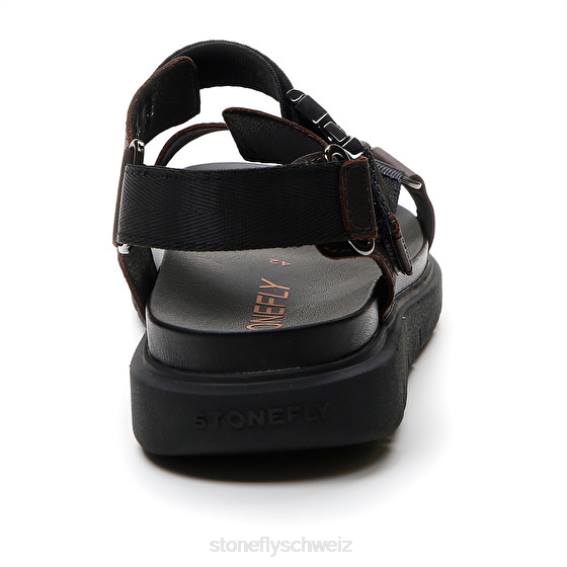 CH Stonefly Männer Hydra 8 Kalbsleder/Textil Sandalen Schwarz R4R0362