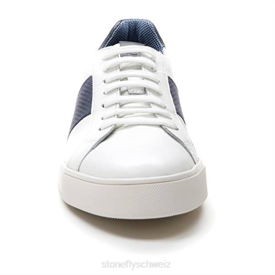 CH Stonefly Männer Power 1 Nappaleder/Print Kalbsleder Schuhe dunkelblau/weiß R4R0354