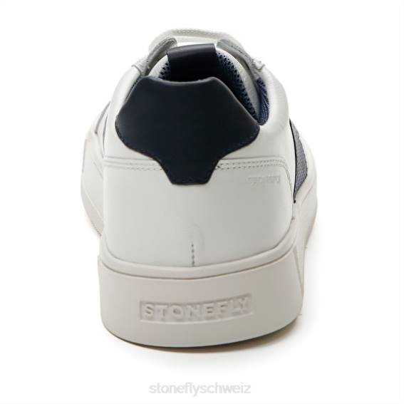 CH Stonefly Männer Power 1 Nappaleder/Print Kalbsleder Schuhe dunkelblau/weiß R4R0354