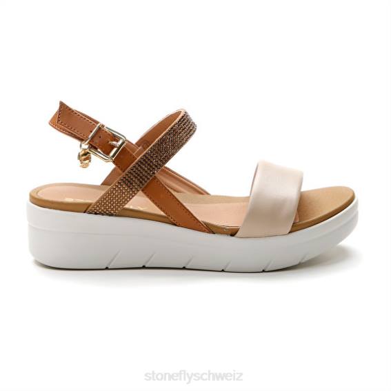 CH Stonefly Frauen Aqua III 22 Nappaleder/Textil Sandalen braun/creme R4R0146