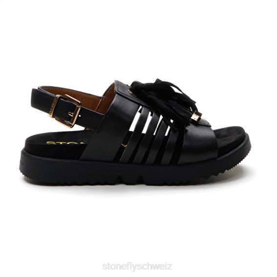 CH Stonefly Frauen Riva 12 Kalb lth Sandalen Schwarz R4R0168