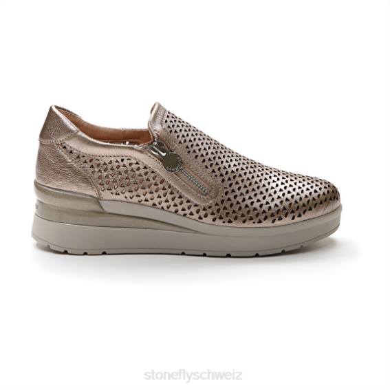 CH Stonefly Frauen creme 25 laminiert lth Schuhe metallisches Sprudeln R4R089