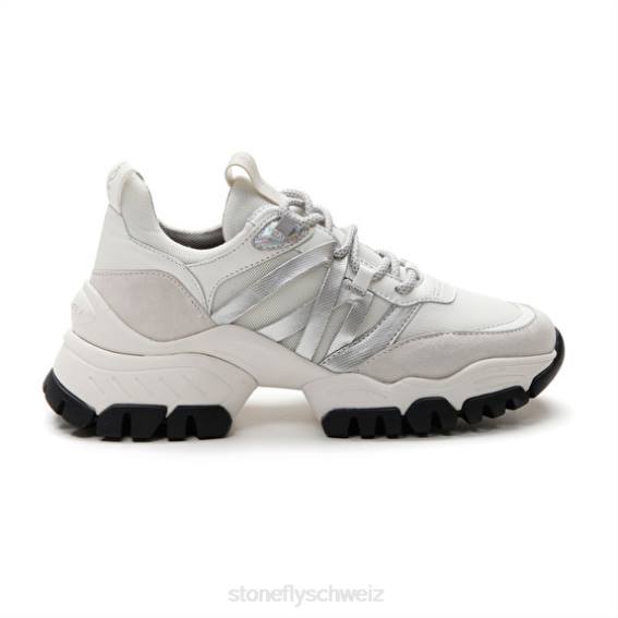 CH Stonefly Frauen Twiggy 1 Textil/Nappaleder/Velours Schuhe weiß/splitter R4R060